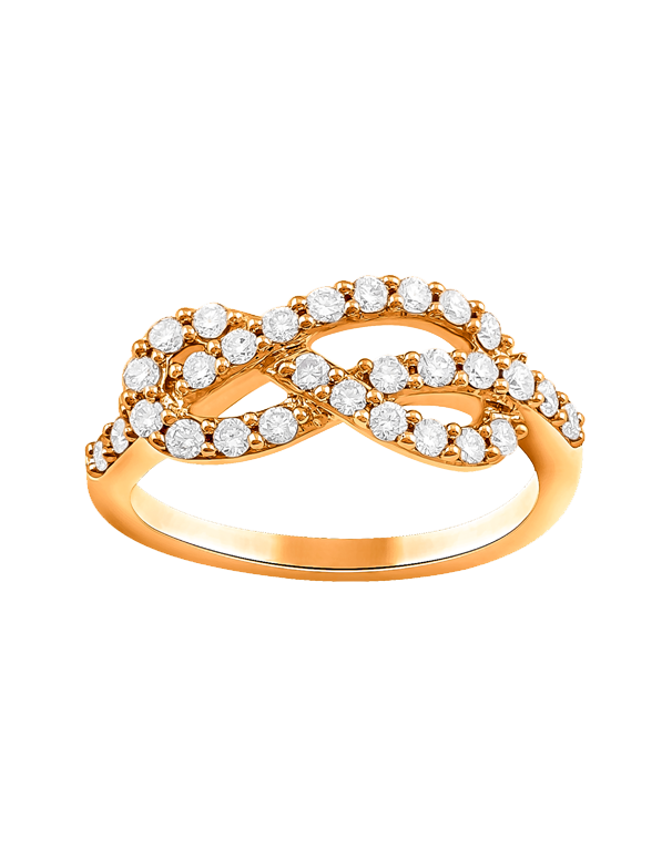 14ct Rose and White Gold Diamond Ring - 783911
