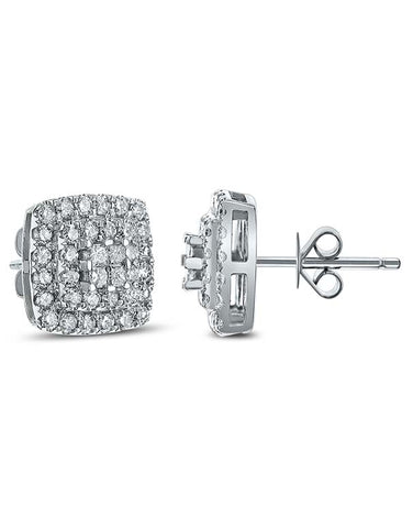 14ct White Gold Diamond Stud Earrings - 784222