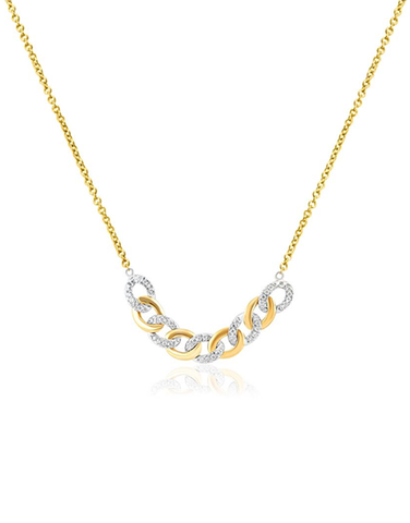 Diamond Necklace - 10ct Yellow Gold Diamond Necklace - 786853