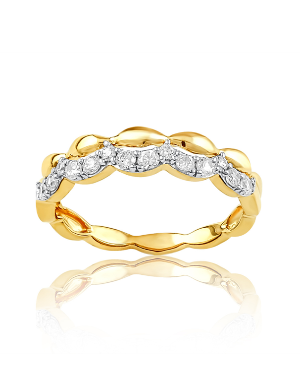 Diamond Ring - 14ct Yellow Gold Diamond Ring - 786870