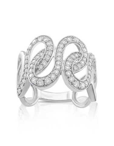 Diamond Ring - 14ct White Gold Diamond Ring - 786871