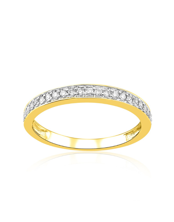 Wedding Band - 9ct Yellow Gold Diamond Set Wedding Band - 786879