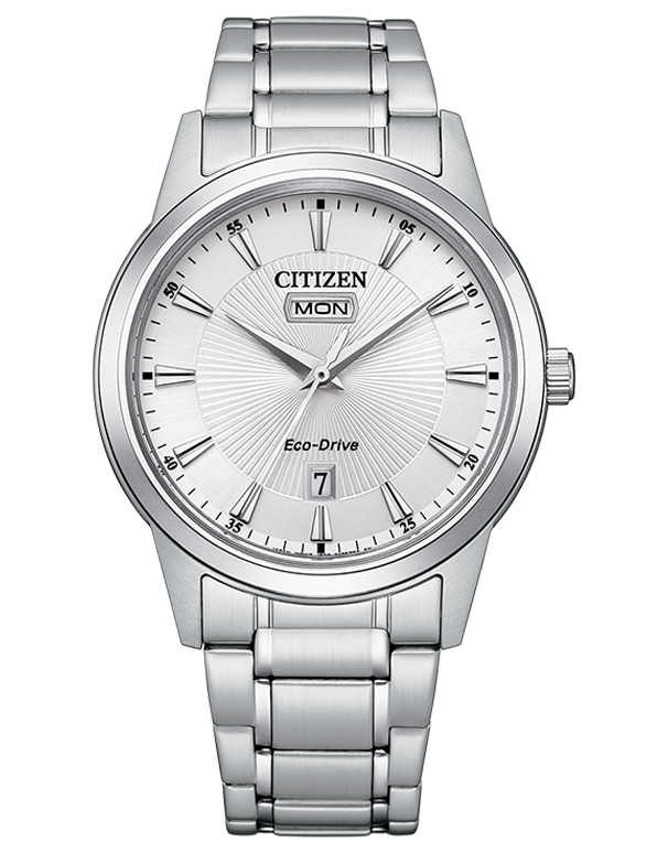 Citizen - Eco-Drive Steel Silver Dial Day/Date 40mm - AW0100-86A - 784991