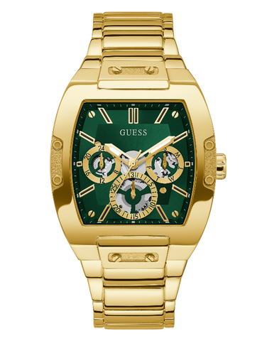 Guess - Gents Phoenix Green Dial Gold Tone Watch - GW0456G3 - 785678