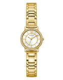Guess - Ladies Melody Crystal Silver Dial Gold Tone Watch - GW0468L2 - 785671