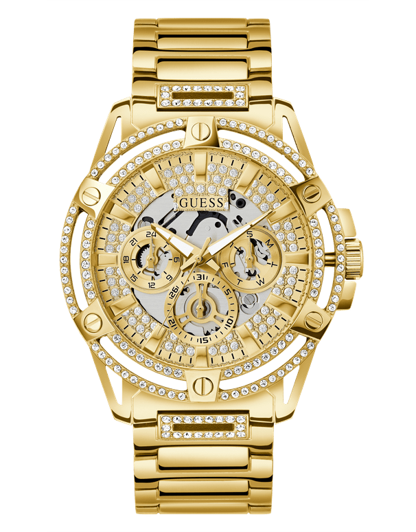 Guess - Gents King Gold Tone Crystal Watch - GW0497G2  - 785674