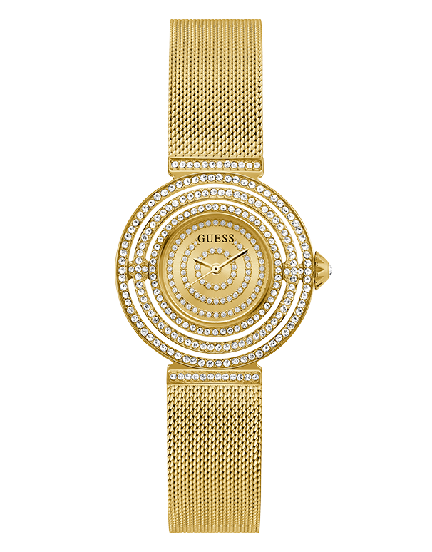 Guess - Gold Dream Crystal Mesh Watch - GW0550L2 - 786527