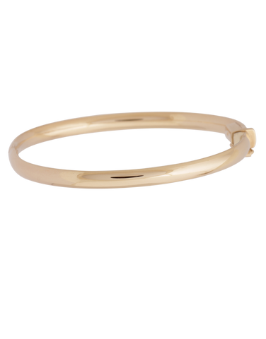 Gold Bangle - 10ct Yellow Gold Hinged Baby Bangle - 771207