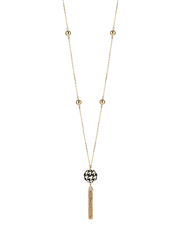 Roberto Bravo - 14ct Yellow Gold Black & White Enamel 85cm Necklet - 771259 - Salera's