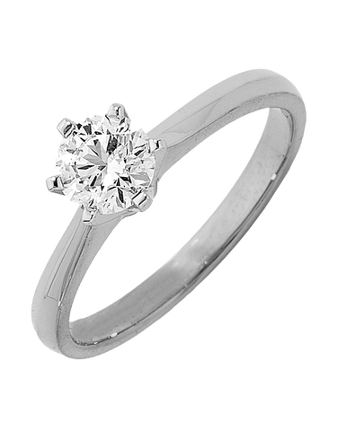 Diamond Ring - 0.50ct Round Brilliant Solitaire Engagement Ring