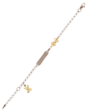 Gold Bracelet -  10ct White Gold ID Charm Bracelet - 781365