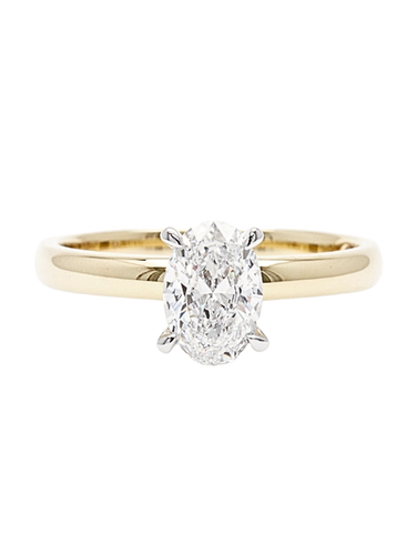 Diamond Ring - 1.52 carat Lab Grown Oval Diamond Ring in 18ct Yellow & White Gold - 785730