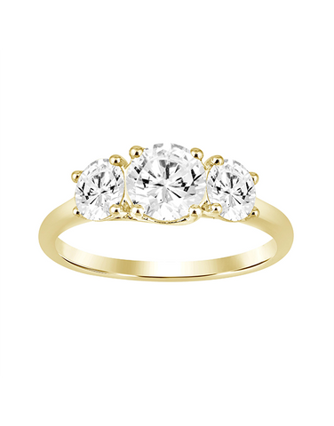 Diamond Ring - 2.00ct Trilogy Lab Grown Diamond Ring set in 14ct Yellow Gold