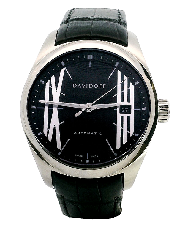 Davidoff Automatic Steel Black Dial Gents Watch 21131 761888