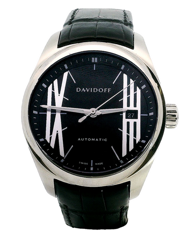 Davidoff Automatic Steel Black Dial Gents Watch - 21131 - 761888