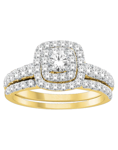 Bridal Set - 14ct Yellow Gold Diamond Ring - 770323