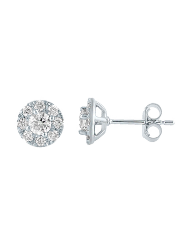 14ct White Gold Diamond Stud Earrings - 783908