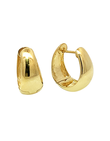 Gold Earrings - 10ct Yellow Gold Huggie Hoop Earrings - 783996