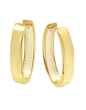 Gold Earrings - 10ct Yellow Gold Polished Oval 5mm Hoop Earrings - 783997
