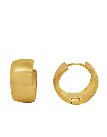 Gold Earrings - 10ct Yellow Gold Huggie Hoop Earrings - 784007