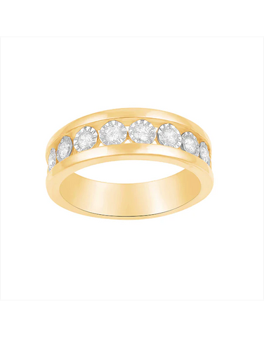 Diamond Ring - 10ct Yellow Gold Diamond Set Ring - 784153