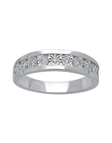 Diamond Ring - 10ct White Gold Diamond Set Ring - 784218