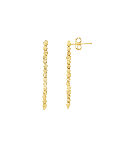 Scintilla Earrings -Scintilla 10ct Yellow Gold Stud Drop Earrings-786556