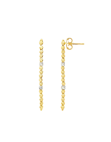 Scintilla Earrings -Scintilla 10ct Two Tone Gold Stud Drop Earrings-786555