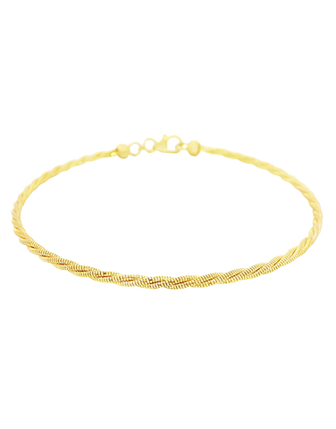 Scintilla Bracelet - Scintilla 10ct Yellow Gold 19cm Twist Bracelet - 786559