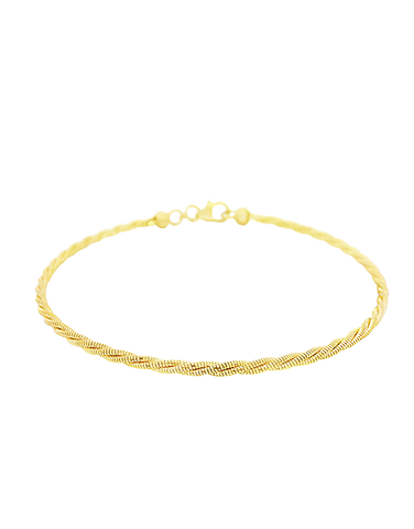 Scintilla Bracelet - Scintilla 10ct Yellow Gold 19cm Twist Bracelet - 786559