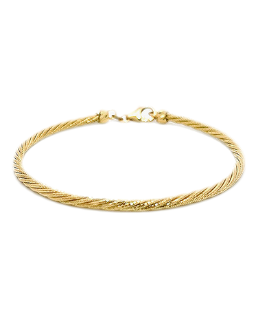 Scintilla Bracelet - Scintilla 10ct Yellow Gold 19cm Twist Bracelet - 786561