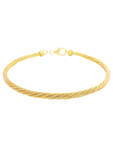 Scintilla Bracelet - Scintilla 10ct Yellow Gold 19cm Twist Bracelet - 786561