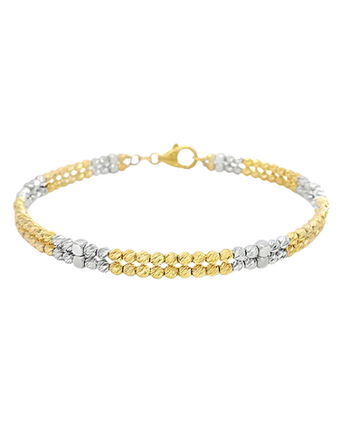 Scintilla Bracelet - Scintilla 10ct Two Tone 19cm  Diamond Cut Bracelet - 786563