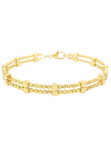 Scintilla Bracelet - Scintilla 10ct Yellow Gold 19cm Diamond Cut Bracelet - 786564