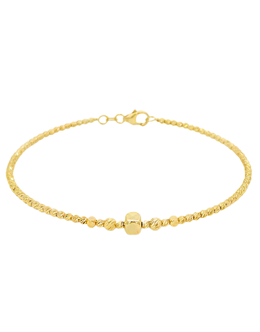 Scintilla Bracelet - Scintilla 10ct Yellow Gold 18.5cm Diamond Cut Bracelet - 786565