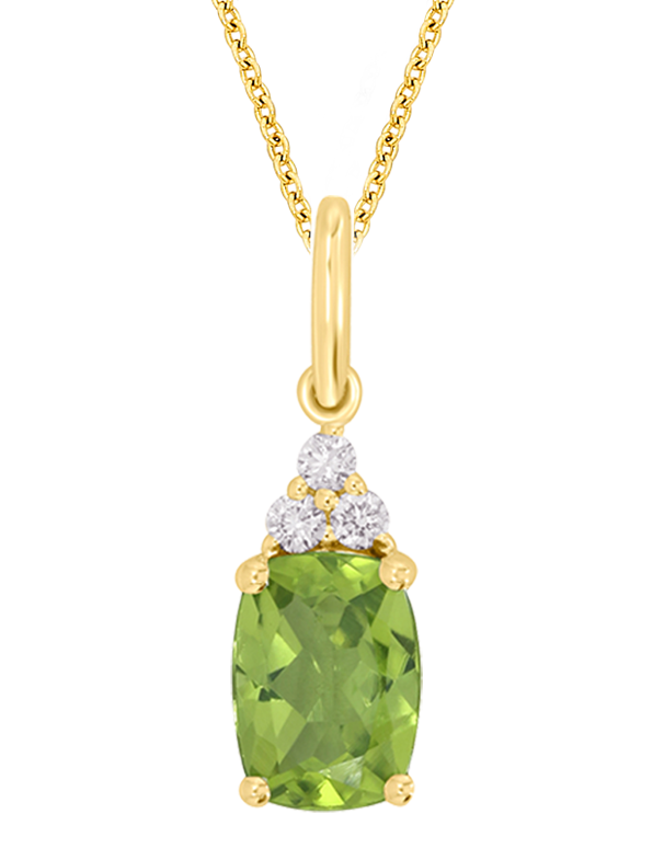 Gold top peridot pendant