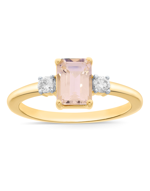 Yellow gold 2025 morganite ring