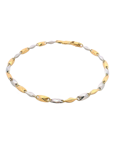 Gold Bracelet  - 10ct Two Tone Gold 19cm Bracelet - 786921