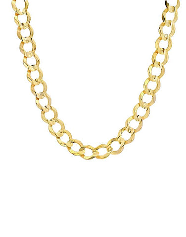 Gold Chain- 10ct Yellow Gold Concave Curb 55cm Chain-787019