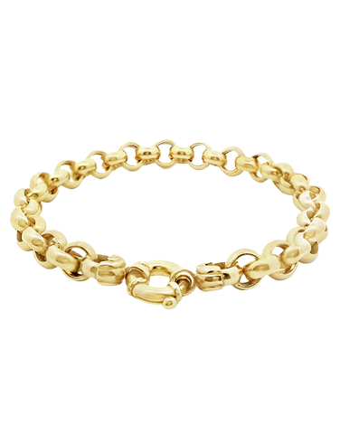 Gold Bracelet  - 10ct Yellow Gold 20cm Belcher Link Bracelet With Euro Clasp - 787031