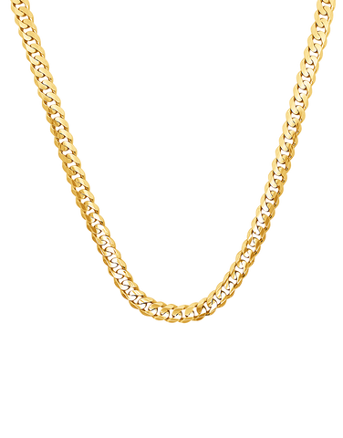 Gold Chain - 10ct Yellow Gold Men's Curb 55cm - 787040