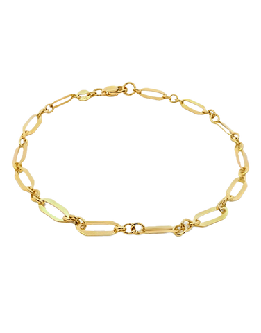 Gold Bracelet - 10ct Two Tone Gold 19cm Bracelet - 787092