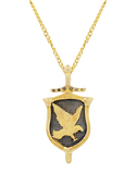 Men's Pendant -10ct Yellow Gold Eagle Shield Pendant- 787094