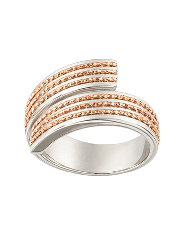Mode d'Amelie - Sterling Silver & Rose Tone Ring - 787224