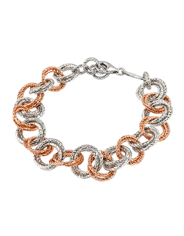 Mode d'Amelie - Sterling Silver and Rose Tone Bracelet - 787232