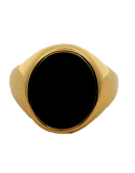 Men's Ring -  10ct Yellow Gold Black Onyx Ring- 788128