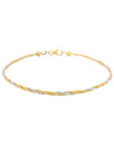 Scintilla Bracelet - Scintilla 10ct Two Tone 19cm Twist Bracelet - 788169