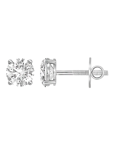 Diamond Earrings - 1.00ct Lab Grown Diamond Classic Studs set in 14ct White Gold - 788193