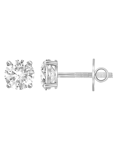 Diamond Earrings - 1.50ct Lab Grown Diamond Classic Studs set in 14ct White Gold - 788194