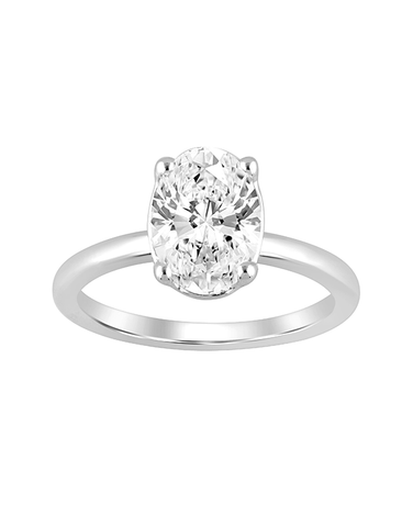 Diamond Ring - 1.50ct Oval Solitaire Lab Grown Diamond Engagement Ring in 14ct White Gold - 788231
